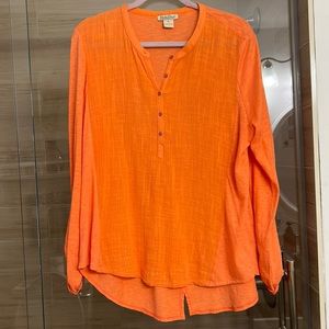 Lucky brand XL orange cotton top
